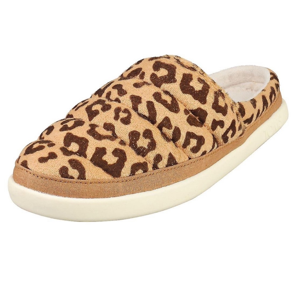 Size 9 Toms Doe Leopard Terry Cloth slippers